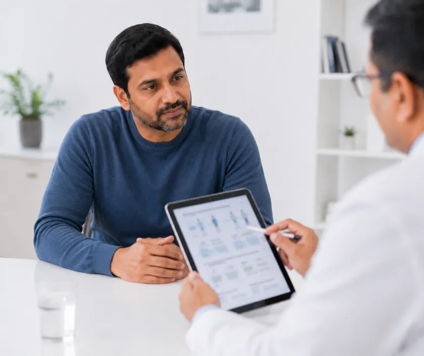 Private consultation for premature ejaculation at Elegance Men's Health Clinic in Surat